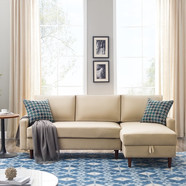 Shop 84 Sleeper Sectional Sofa Storage Chaise with Pull 